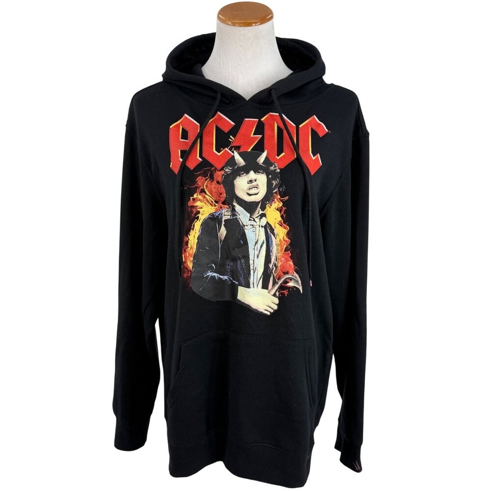 AC/DC Angus Young Graphic Hoodie Sweater Rock Band Merch Streetwear Unisex Lg - Picture 14 of 16
